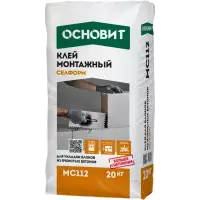 Клей монтажный ОСНОВИТ СЕЛФОРМ MC112 для газобетона, газосиликата 20 кг