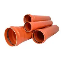 Труба наружная Ду 160х3,6х3000 (кирпичный цвет) с кольцом
