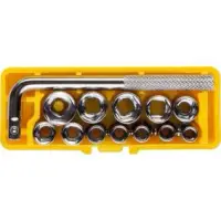 Набор головок торцевых STAYER "MASTER" POCKET, 13 предметов, 1/2", в пластиковом боксе