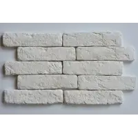 Камень облицовочный ЕВРОЛИТ "Кирпич романский белый" 26*6*1,5см