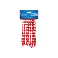 Бусы "Блеск", длина 2,7 м, цвет - красный