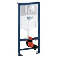 Инсталляция GROHE Rapid SL 3 в 1 для подвесного унитаза, с накладной панелью Skate Air, хром, в сборе