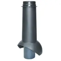 Выход канализации KROVENT Pipe-VT 110is черный 110/125/450, высота 450мм внешний Ø125мм