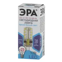 Лампа светодиодная 3Вт G4 12В 4000K 240Лм (белый) ЭРА JC-3W-12V-840-G4