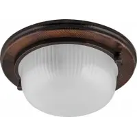 Светильник Feron IP54, 220V 60Вт Е27, дерево, орех, круг НБО 03-60-021