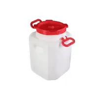 Бочка 50 л белая пластик дачная (квадратная)