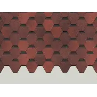 Черепица гибкая Docke PIE ЕВРАЗИЯ Шестигранник красный S=3 м2/уп