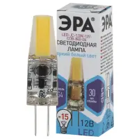 Лампа светодиодная 1,5Вт G4 12В 4000K 80Лм (белый) ЭРА JC-1,5W-12V-COB-840-G4
