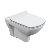 Унитаз подвесной CERSANIT CARINA XL Clean On DPL EO slim с дюропластовым сиденьем микролифт