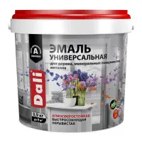 Эмаль DALI акриловая универсальная база А, глянцевая RAL 9010, 0,9кг
