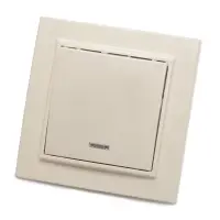 Выключатель одноклавишный СП 220V, 10А, c индикатором, слоновая кость (PSW10-9001-02) Эрна STEKKER*