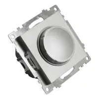 Выключатель диммирующий СП STEKKER Катрин TRIAC (механизм) 250В, 500W серебро (GLS10-7106-03)