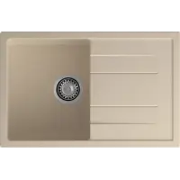 Мойка композитная GRANFEST QUADRO 780L 770х495 кашемир с крылом