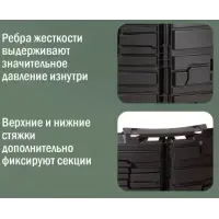 Компостер садовый «Бастион» усиленный, черный (люк черный) с черной крышкой, 1210 л