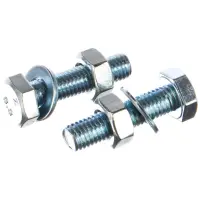 Болт с гайкой и шайбой М6х60 DIN 933 цинк (уп 4шт) SteelRex