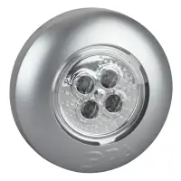 Фонарь пушлайт ЭРА SB-503 "Аврора" 4xLED, 3xAAA, серебристый