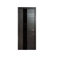 Дверь VERDA ВЕРТИКАЛЬ-1 стекло черное, неро 80, шпон