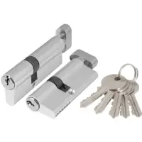 Цилиндр Ajax (Аякс) с вертушкой AX102/60 mm (25+10+25) CP хром 5 ключей(39839)