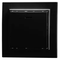 Выключатель одноклавишный СП 220V, 10А, c индикатором, черный (PSW10-9001-03) Эрна STEKKER