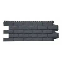 Панель цокольная Grandline Состаренный кирпич Classic, графит 995*0,39 м (S=0.39м2)
