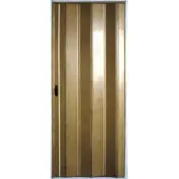 Дверь пластиковая Майами-стиль (глухая), раздвижная "гармошка" (840*2020мм) бук темный