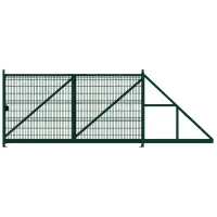 Ворота откатные Profi PE RAL 6005 2.03*5м, вправо