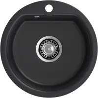 Мойка мрамор ЭкоМ М-435 1 чаша D-435мм цвет черный арт. М-435.308