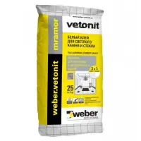 Клей плиточный WEBER.VETONIT Mramor БЕЛЫЙ высокоэластичный 25 кг
