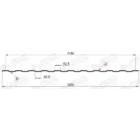 Профнастил "Металлпрофиль" С-8(Тип), 0.4 мм, PE, RAL ** 1.2 * м2
