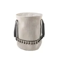 Корзина бельевая с ручками "Кантри", Д350 Ш350 В420, пепельный
