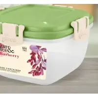 Контейнер для продуктов Sugar&Spice Барбарис герметичный 0,35л квадратный фисташка*