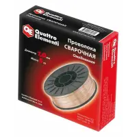 Проволока сварочная омедненная, 1,0 мм, масса 5,0 кг, QUATTRO ELEMENTI