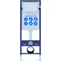 Инсталляция AQUATEK Standart 37, 1130*370*150 мм, со звукоизоляционной прокладкой, с крепежом, без клавиши смыва