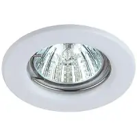Светильник точечный ЭРА ST1 WH штампованный MR16,12V/220V, 50W белый
