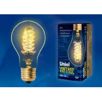 Лампа накаливания 40Вт E27 220В 250Лм Шар прозрачный Винтаж Uniel IL-V-A60-40/GOLDEN CW01