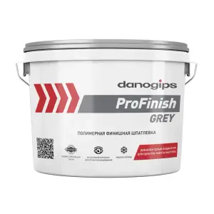 Шпаклевка готовая DANOGIPS ProFinish Grey полимерная финишная 16,5 кг (10 л)