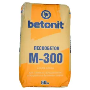 Сухая смесь М-300 пескобетон 50 кг БЕТОНИТ
