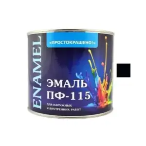 Эмаль ПФ-115 черная 2,7кг Простокрашено БАУ