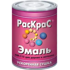Эмаль ПФ-115 зеленая 6кг РАСКРАС универсальная