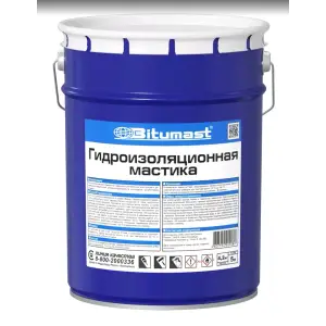 Мастика BITUMAST гидроизоляционная 5л. РАСХОД от 0.5 кг/м.кв
