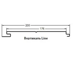 М/Сайдинг Полиэстер RAL **, М-2 - ЛАЙН толщина 0.45мм, размер 0,2*м2