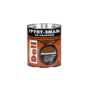Грунт-эмаль по ржавчине с молотковым эффектом 3 в 1 DALI медная 2л