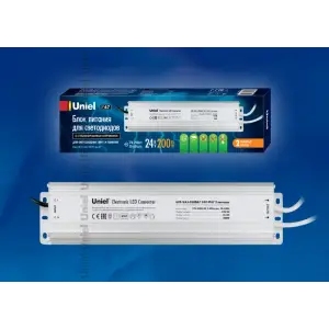Блок питания 200Вт, 24В, IP67, 2 выхода Uniel UET-VAJ-200B67