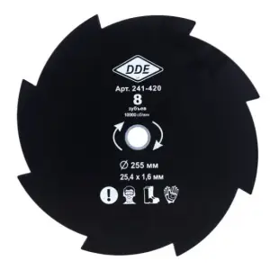 Диск для триммера DDE GRASS CUT 8 зубьев, 255 х 25,4/20 мм (толщина = 1,6 мм)