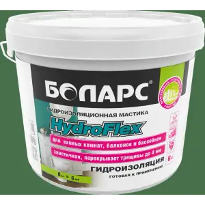 Мастика гидроизоляционная БОЛАРС HydroFlex эластичная 6 кг