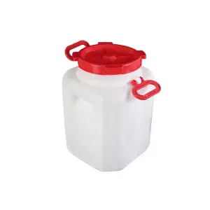 Бочка 50 л белая пластик дачная (квадратная)