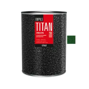 Эмаль ОРЕОЛ TITAN с молотковым эффектом алкидно-стирольная тёмно-зелёная 0,8 кг