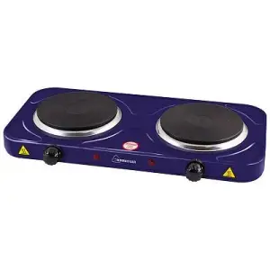 Плитка электрическая 2 конфорочная HOMESTAR HS-1104 сапфир, чугун*