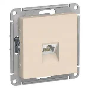 Механизм розетки компьютерной 1-местной СП AtlasDesign RJ45 кат. 6А беж. Systeme Electric ATN000286