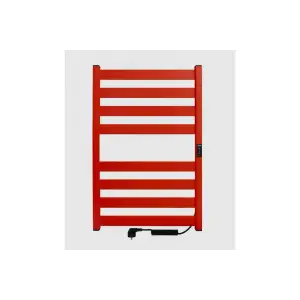 Полотенцесушитель электрический INDIGO Oktava Slim 5 (electro) (таймер, скр.монтаж, унив.подкл.R/L, Electric Red), красный